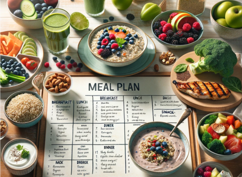 Meal plan for healthy eating at family meals